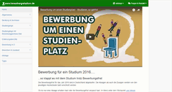 Desktop Screenshot of bewerbung-studium.de
