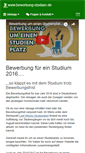 Mobile Screenshot of bewerbung-studium.de
