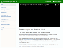 Tablet Screenshot of bewerbung-studium.de